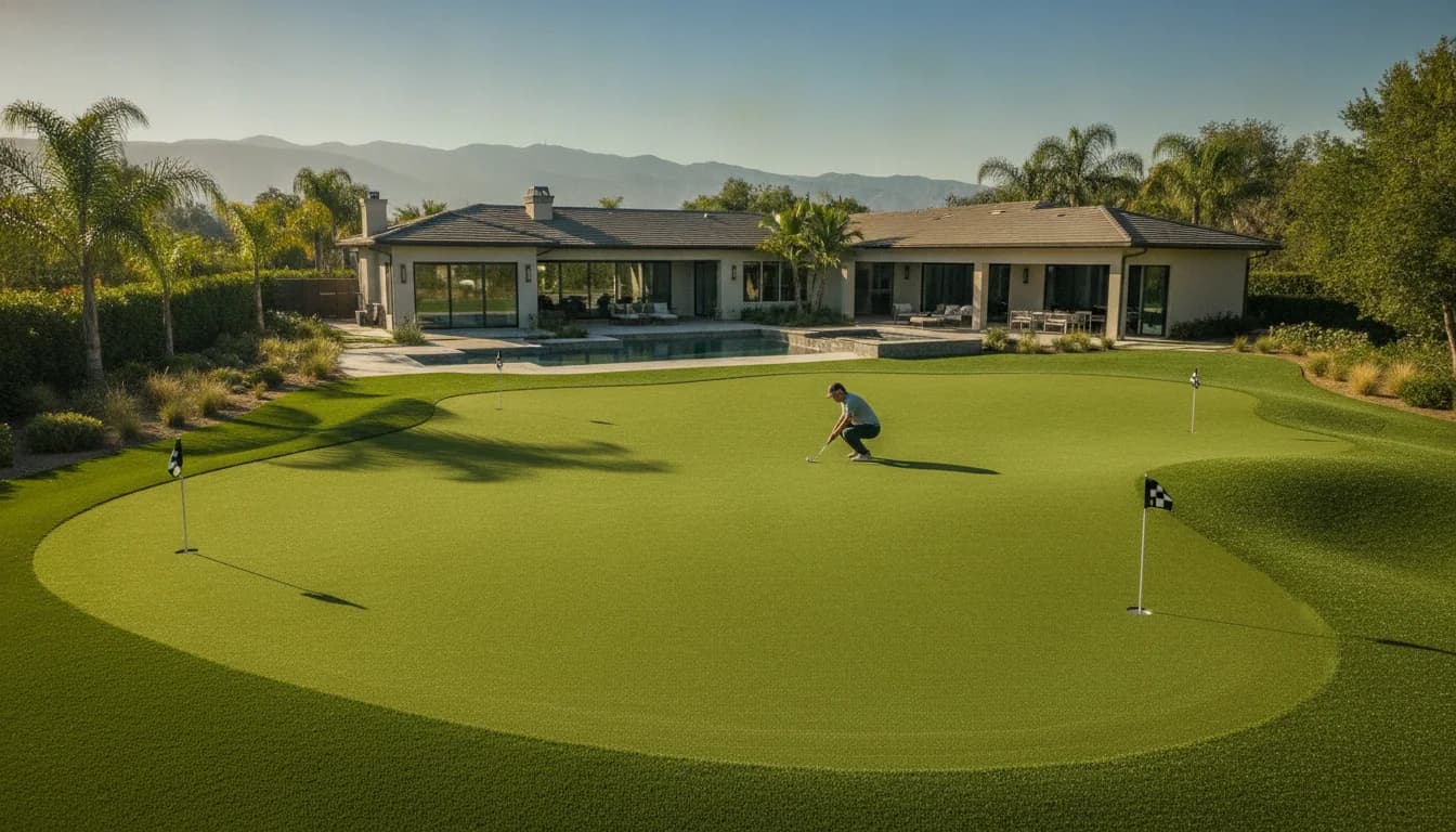 Putting Green Installation Orange County | Backyard Golf | Topper Turf